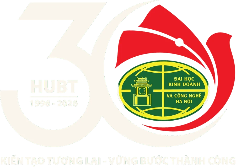 Logo kỷ niệm 30 năm Trường Đại học Kinh doanh và Công nghệ Hà Nội (1996 – 2026)
