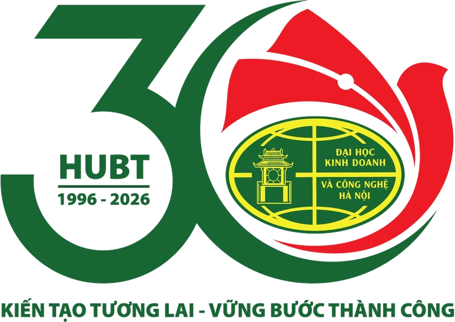 Logo kỷ niệm 30 năm HUBT (1996 – 2026)